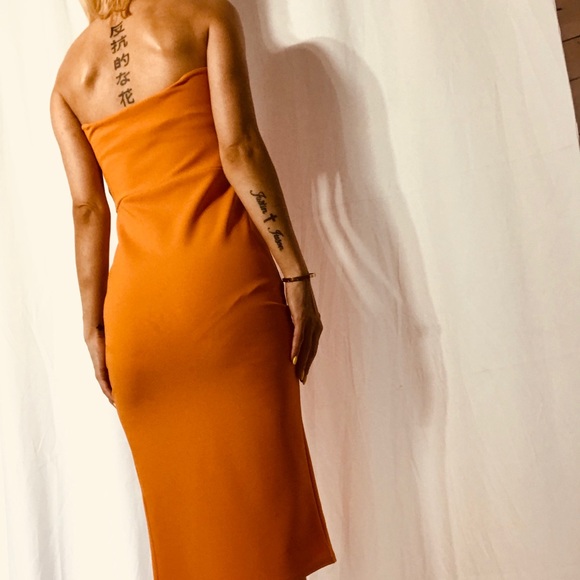 Boohoo night strapless midi dress with side snaps - Picture 5 of 8